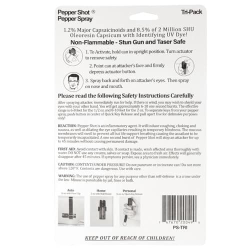 Pepper Shot 1.2% MC Tri-Pack Pepper Spray - Image 3